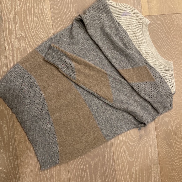 white + warren colorwork oversized gray neon colours knit sweater cashmere - Picture 13 of 16